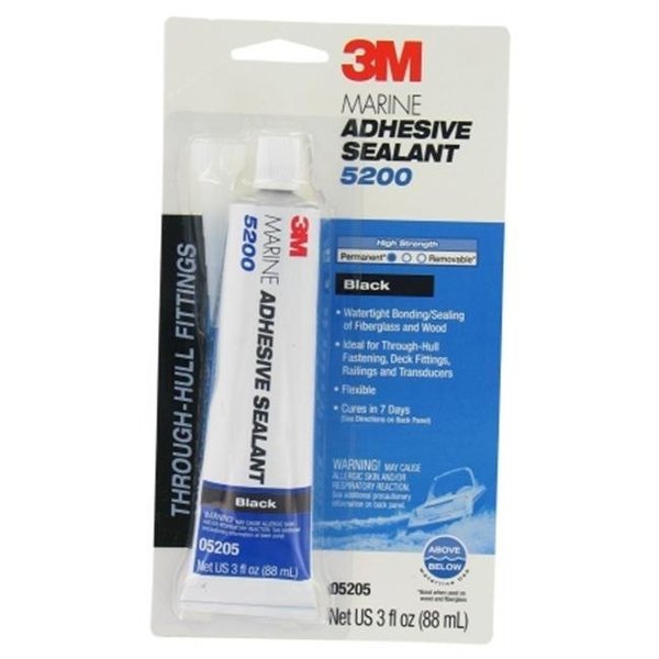 3M 3m 3 Oz Black Marine Adhesive Sealant  5205 5205